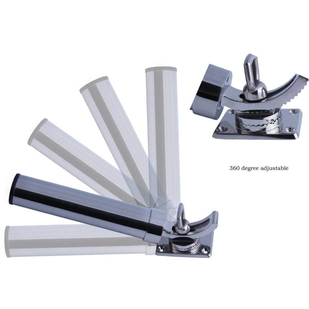 2 Pieces 360° Adjustable Fishing Rod Holder Marine Quality